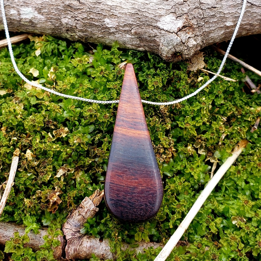 Desert Ironwood Pendant with chain. 16" or 18"